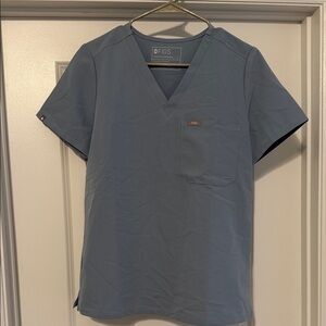 Figs Light Blue Women's Scrub Top
